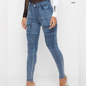 Maniere De Voir Ribbed Skinny Jeans